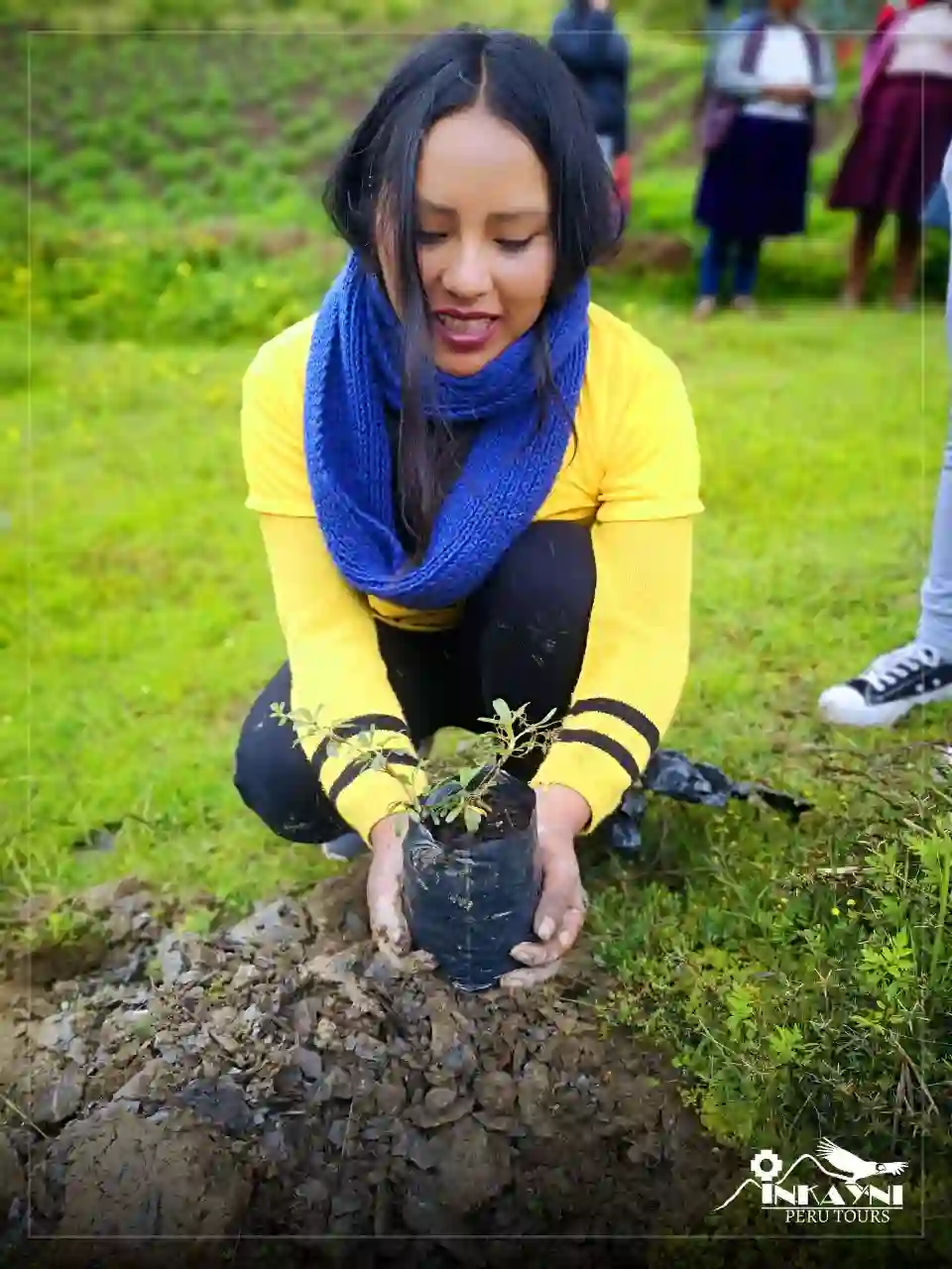 Responsabilidad Social: Voluntarios de la UNSAAC en medio de la reforestación en Pisaq