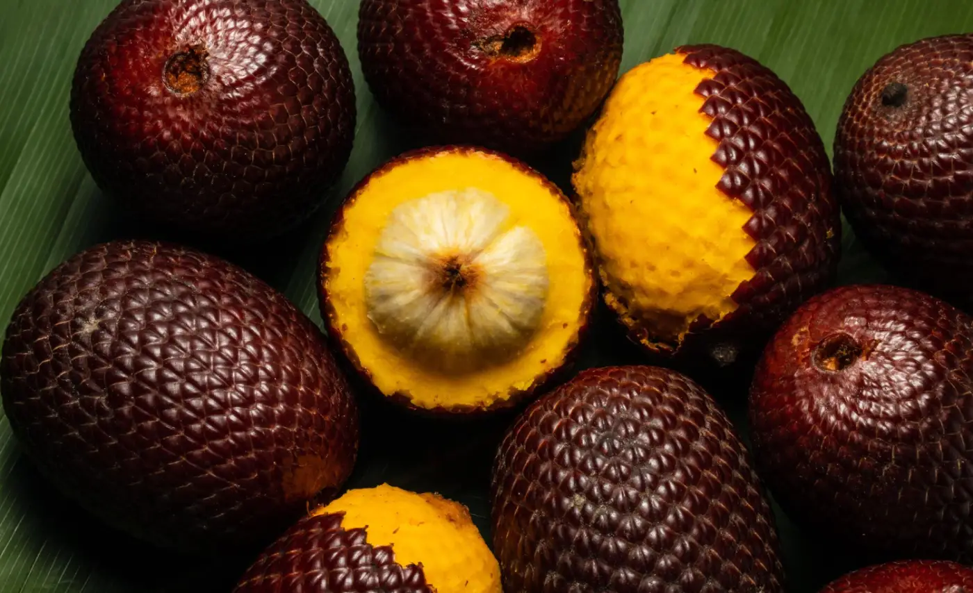 Drinks from Peru: Aguaje juice, containing vitamin C, improves skin health and prevents wrinkles.