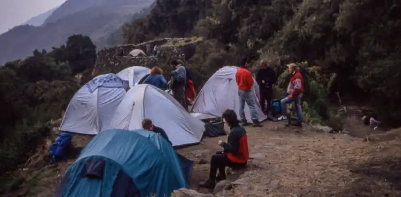 Campamentos en la caminata a la Cantera Inca 