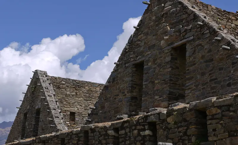 Casas de piedra incas en Choquequirao
