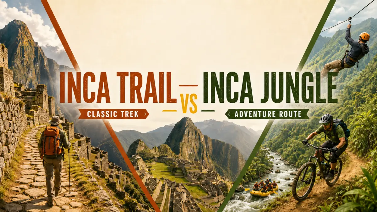 Inca Trail vs Inca Jungle Trek: Historic Trek or Multi-Activity Journey?
