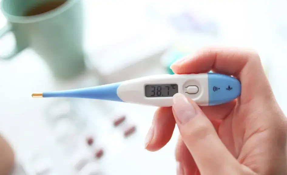 What vaccines do I need to travel to Peru? Elevated temperature due to typhoid fever.
