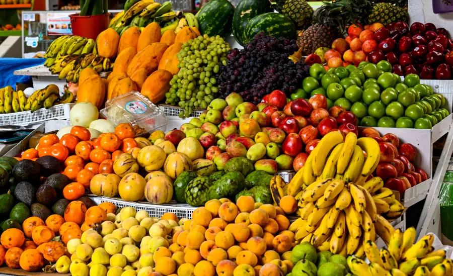 Frutas frescas en el mercado de San Blas