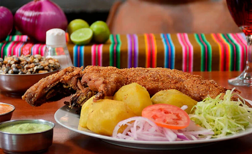 Platos calientes de Cusco, cuy al horno
