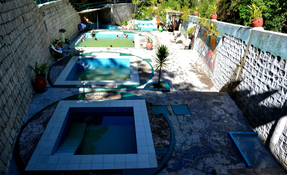 aguas calientes pools mountains relax