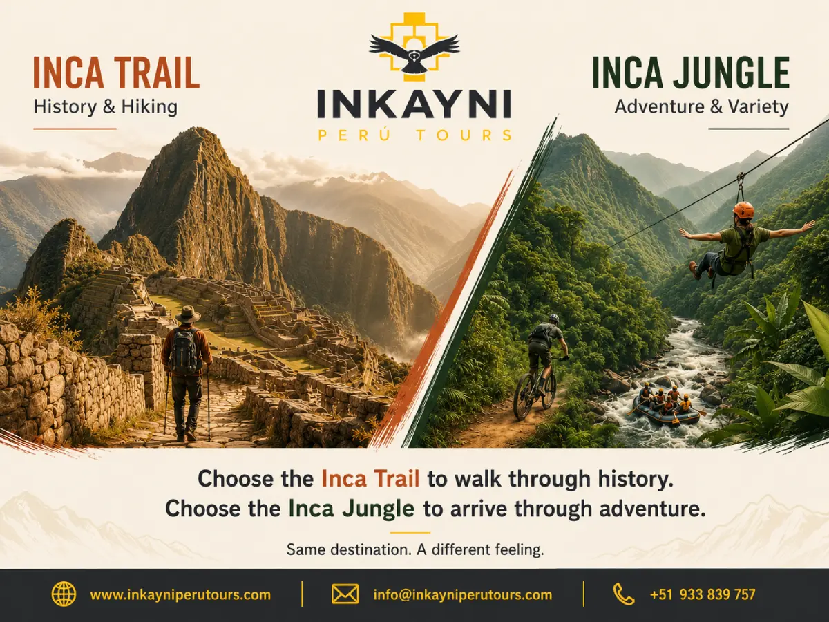Inca Trail vs Inca Jungle Trek: Historic Trek or Multi-Activity Journey?