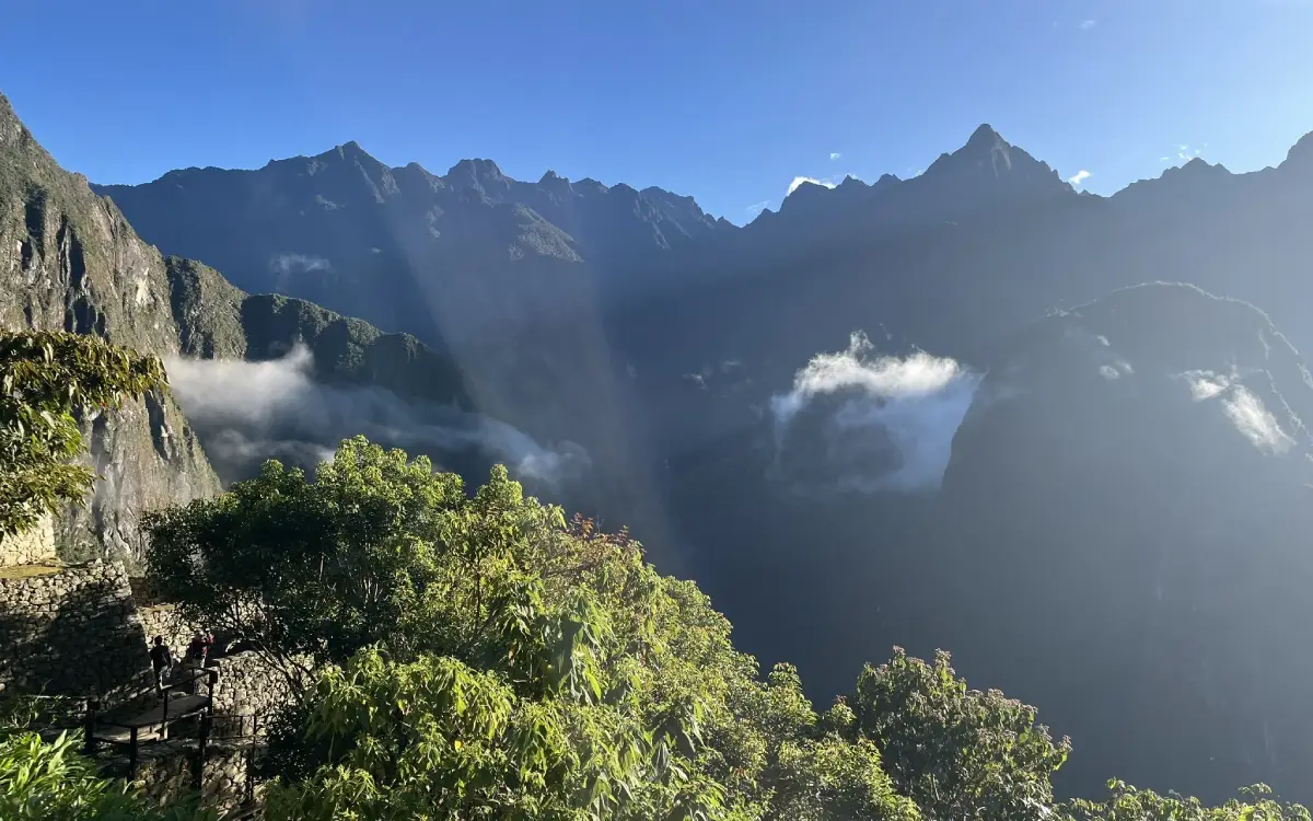 Paisaje dentro de la ciudadela de Machu Picchu