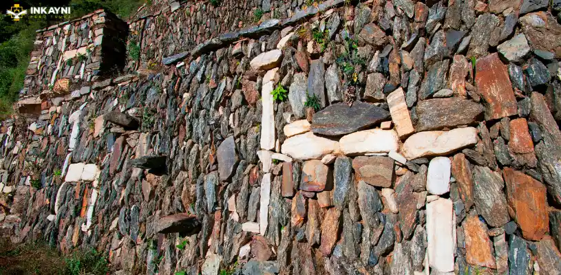Las llamas del sol en Choquequirao, andenes con figuras de llamas en piedra