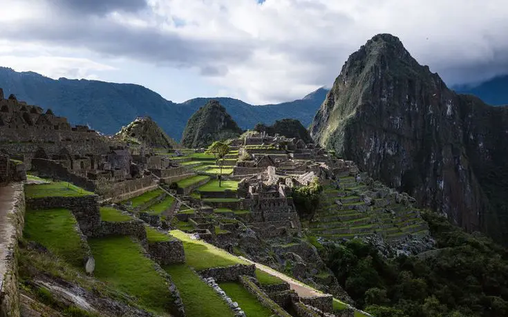 Machu Picchu on a sunny day.