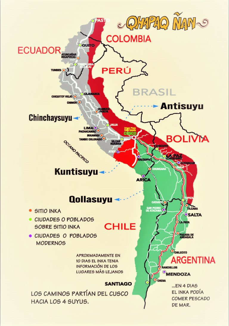Mapa del Qhapap Ñan