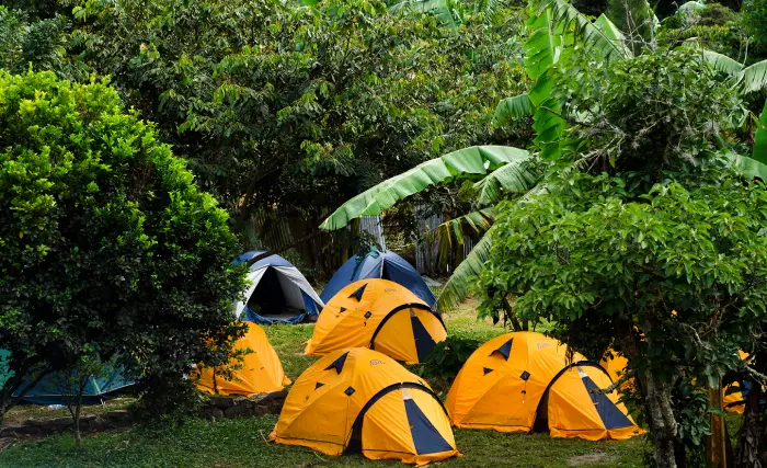 Listos para acampar.