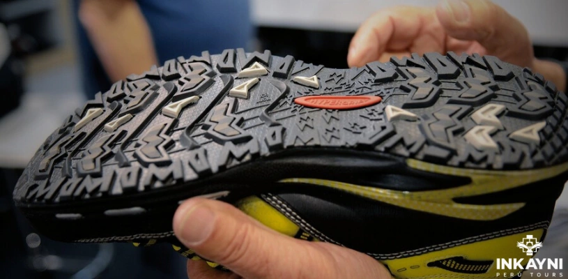 Sole of technical trekking footwear