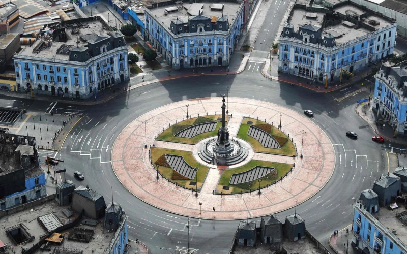 Plazas de Lima. Plaza Dos de Mayo, símbolo del patriotismo nacional