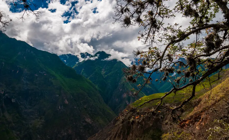 El paisaje desde Choquequirao.Choquequirao en pareja