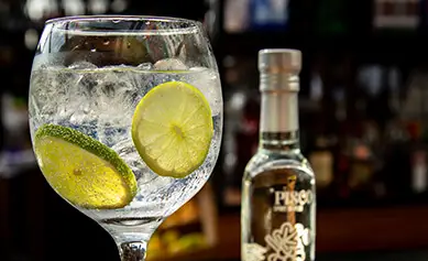 The pisco tonic is sweeter and less dry than a gin and tonic.