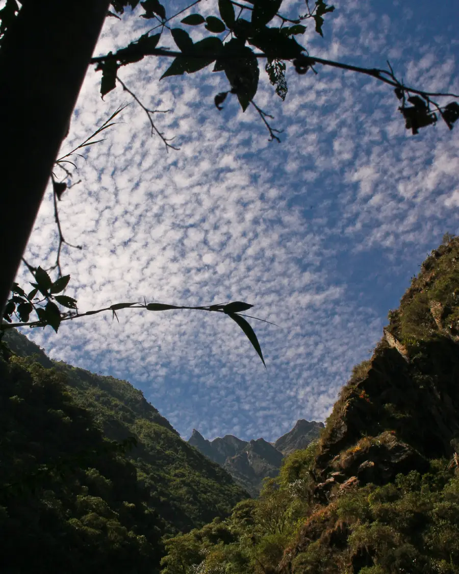Distant mountain view on the road to Choquequirao in Peru