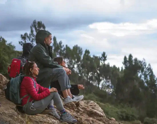 Tourists resting in Cusco during acclimatization, Peru