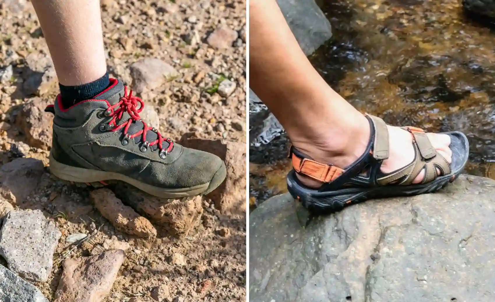 zapatos y zandalias de trekking para una mejor aventura.