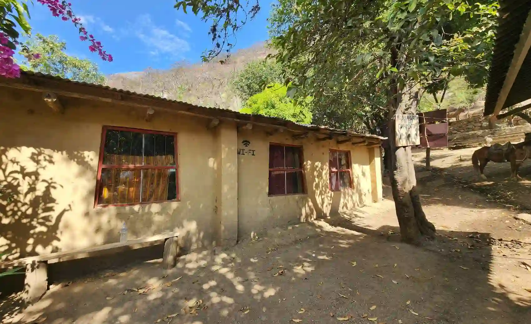 Chiquisca camp and rural lodging area on the Choquequirao Trek route