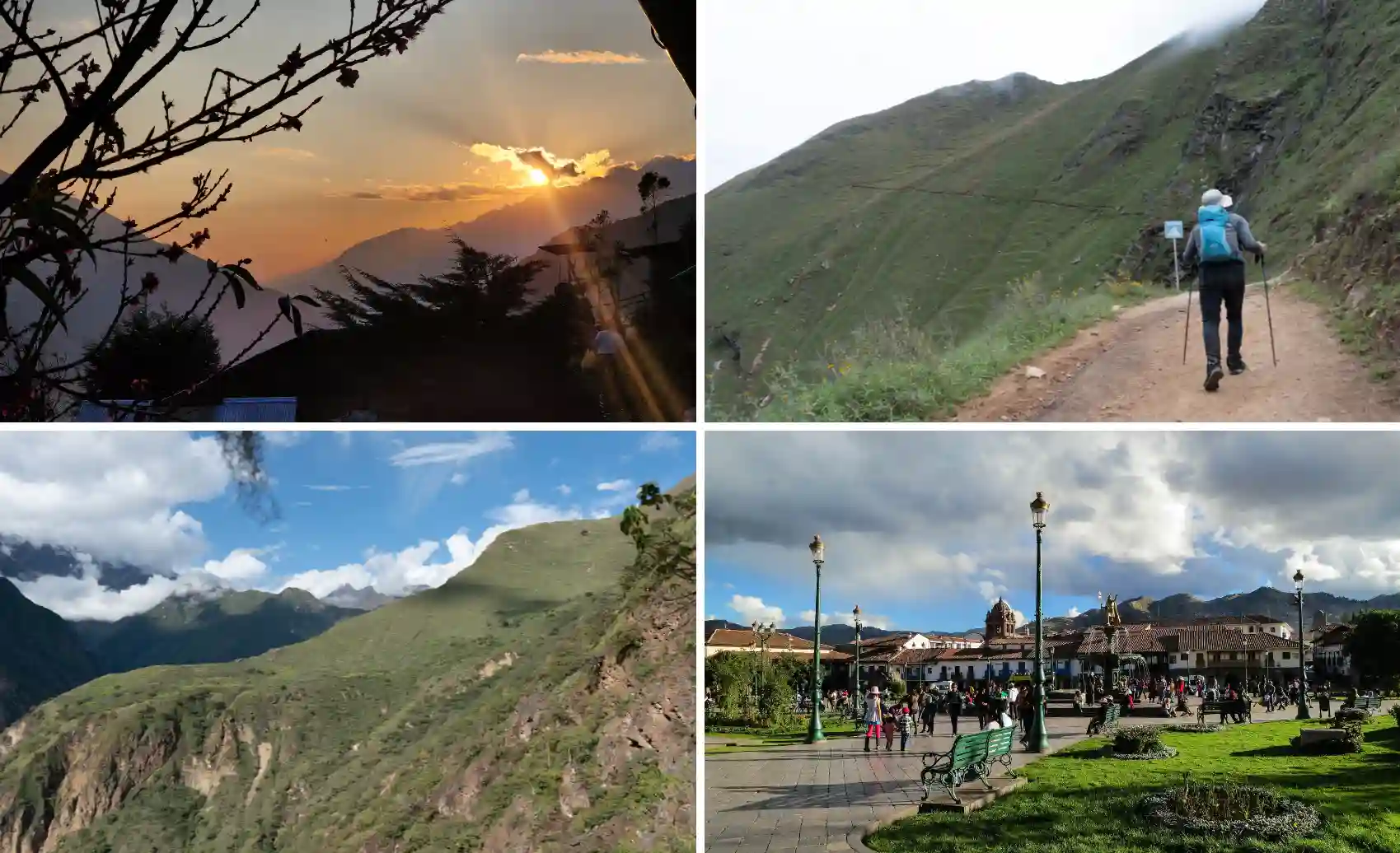 amanecer, senderos y vistas de montañas en el último día del choquequirao 5 días.
