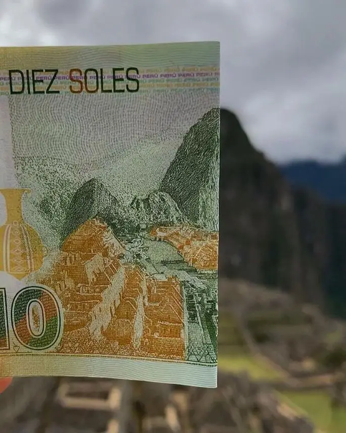 machu picchu desde ee.uu billete peruano 10 soles montaña machu picchu ciudadela 