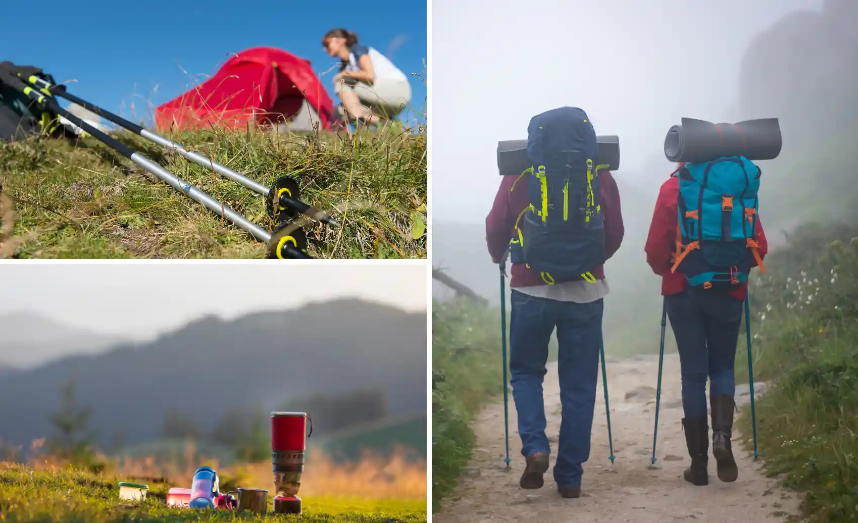 equipamiento de trekking y camping que los viajeros deben de llevar.
