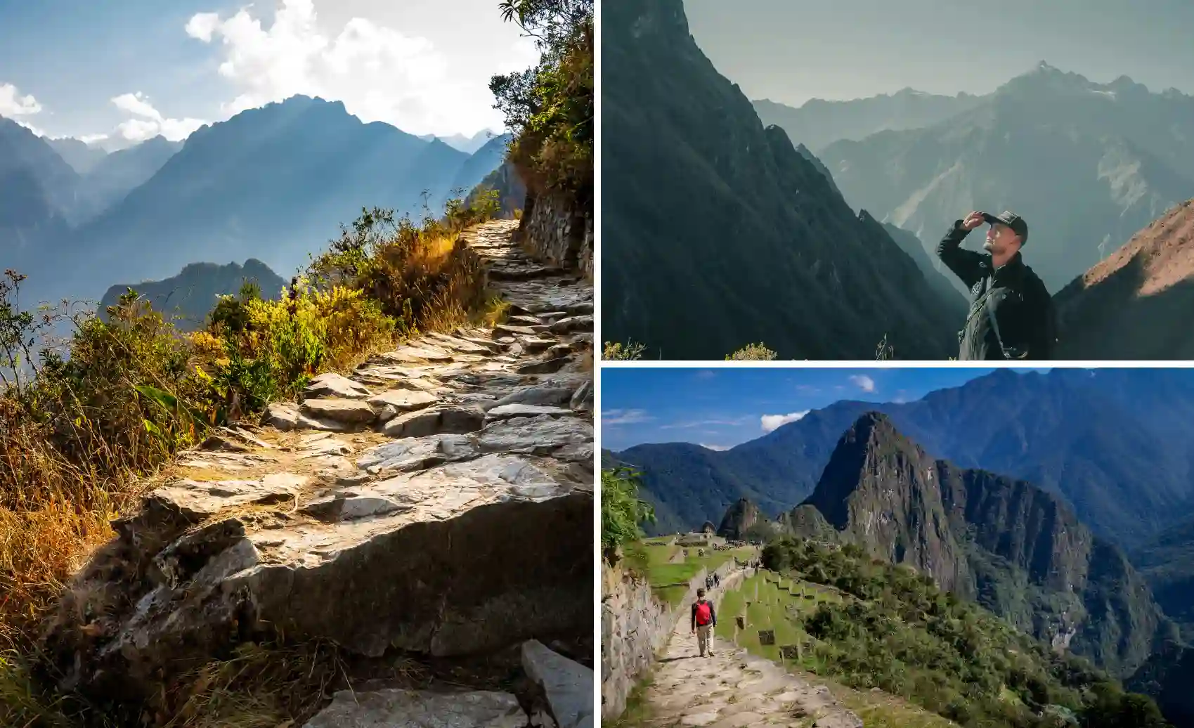 tramos del camino inca rumbo a machu picchu.