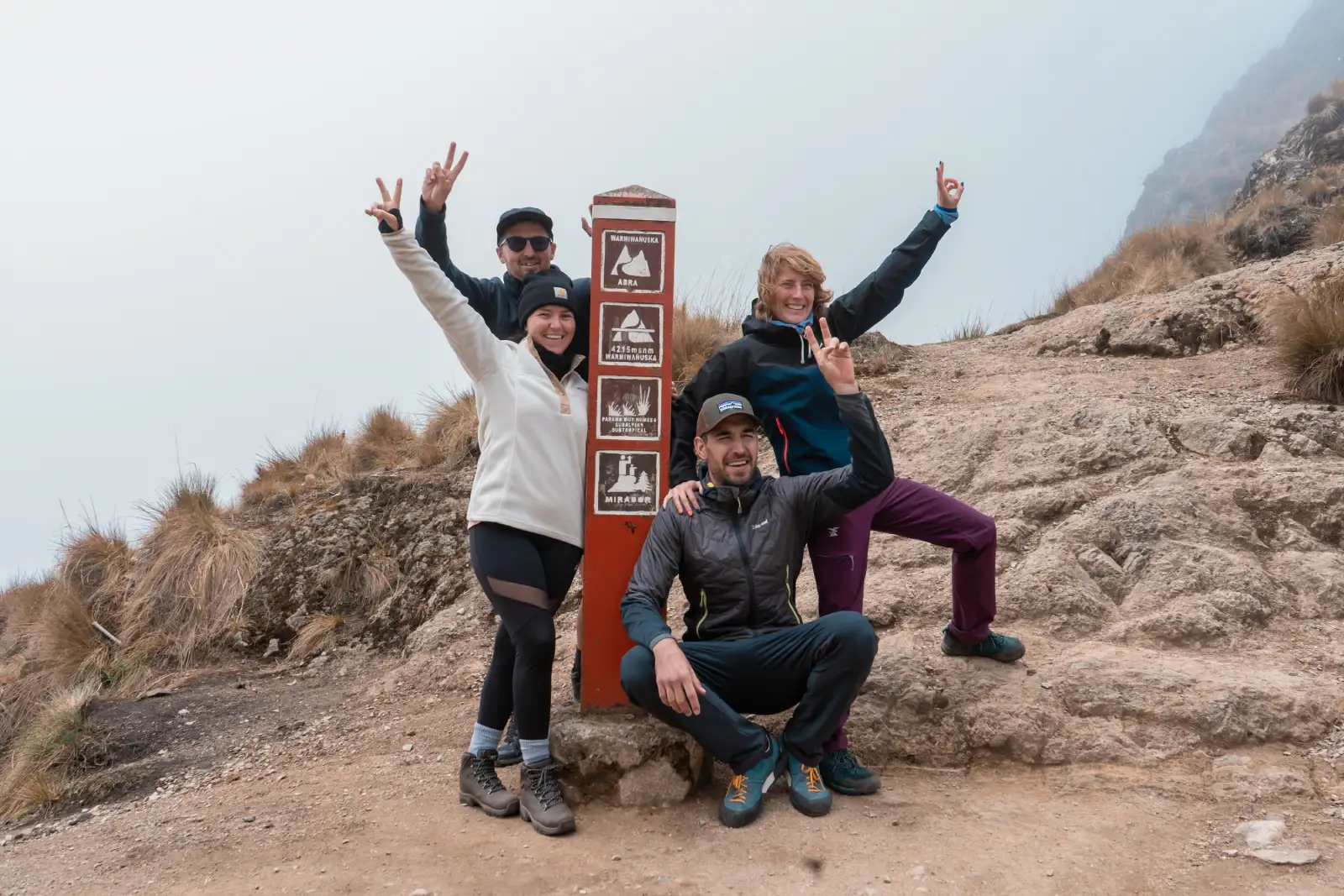 Warmiwañusqa Dead Woman's Pass on the Inca Trail section of the combined trek
