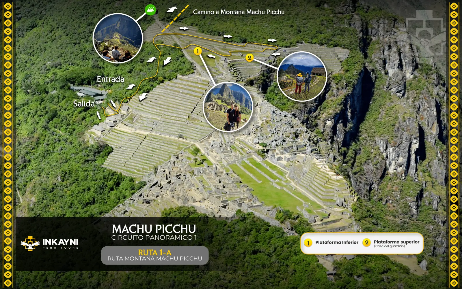 Machu Picchu Mountain 2026 Ticket Difficulty And Route 1 A Machu Picchu Mountain Route 1a Panoramic Circuit 1 Map.webp