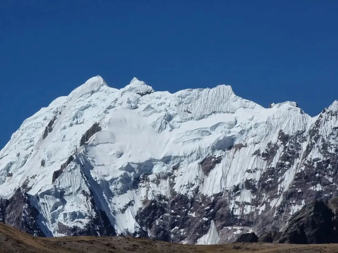 Ausangate glacier massif dominating the circuit from multiple angles, Cusco, Peru