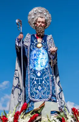 Corpus Christi, Saint Anthony Abbot, saint in the middle of the procession