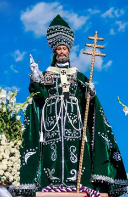 San Pedro in the middle of a procession