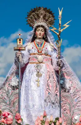 Santa Barbara, in the middle of a procession