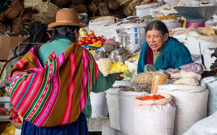 credit cards in peru market exchange local homemade corn wheat braids colors traditional