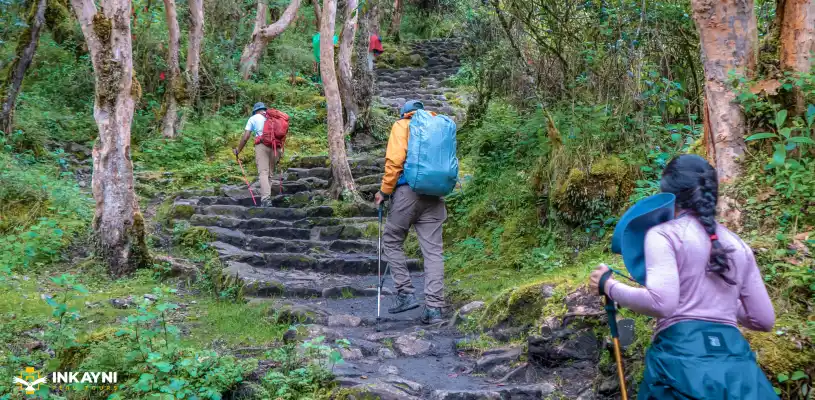 caminata en el camino inca