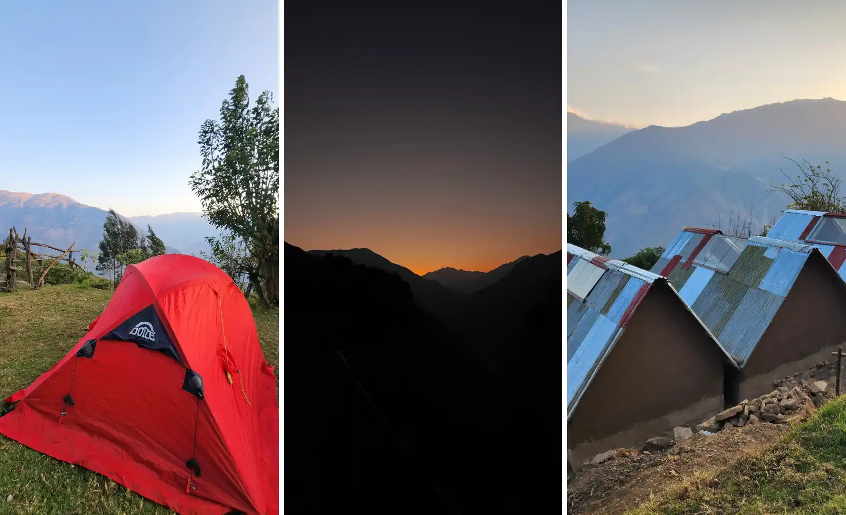 Basic accommodation setup for Choquequirao trek nights with bedding and warm layers