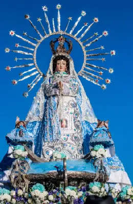 Virgen Inmaculada Concepcion, in the middle of a procession