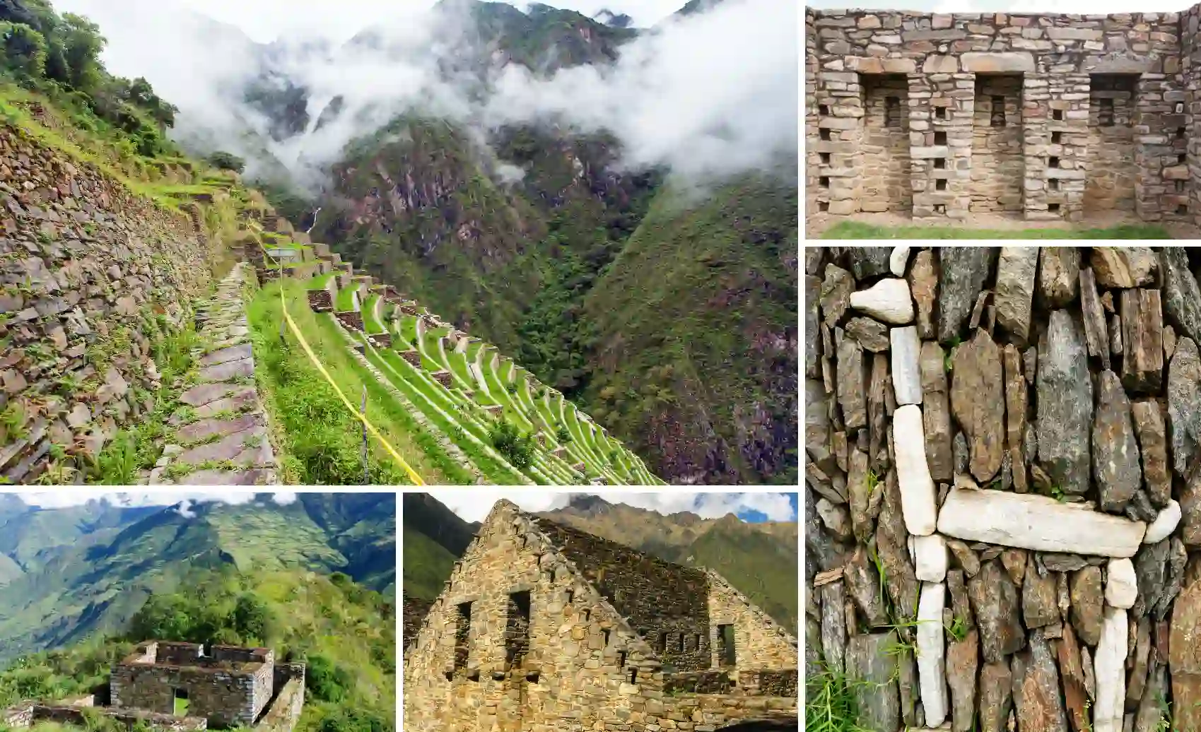 lugares destacados del complejo arqueológico de choquequirao.