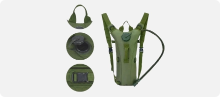 Hydration bladder for drinking while hiking